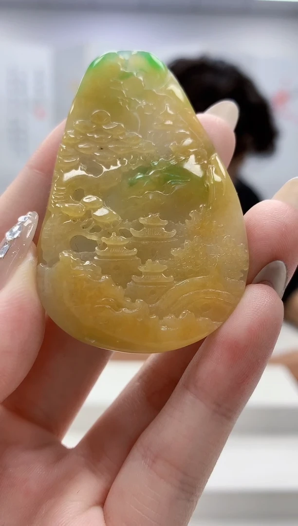 未镶嵌定制翡翠5145jw-毛货挂件60