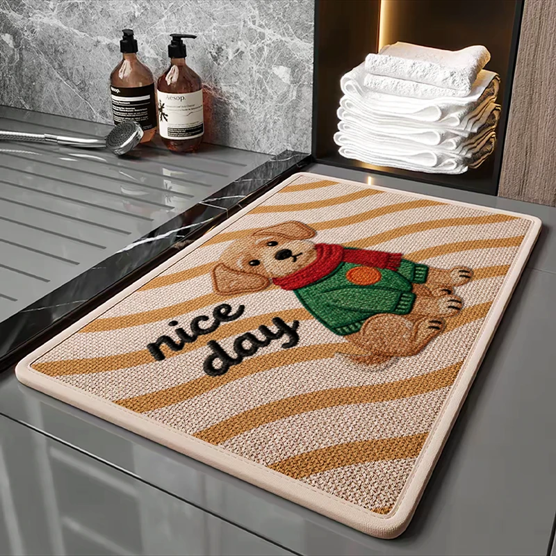 浴室地垫卫生间吸水垫门口防滑垫子厕所脚垫洗手间进门垫速干地毯