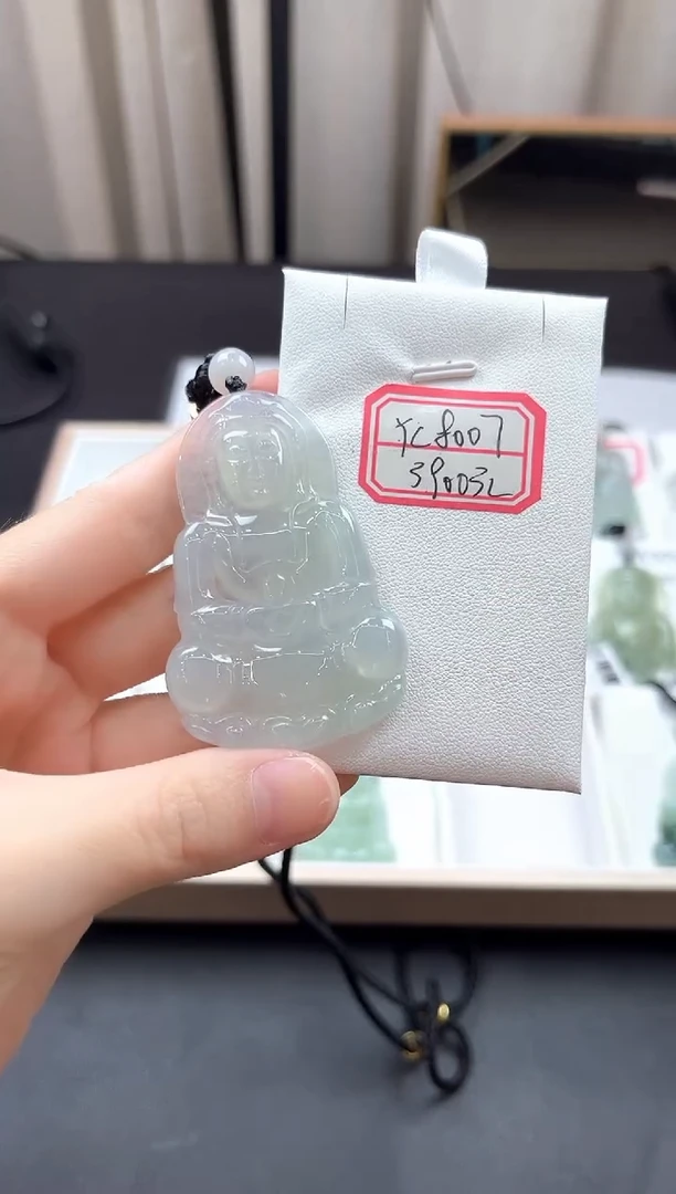 翡翠未镶嵌颈饰YC8007白冰观音