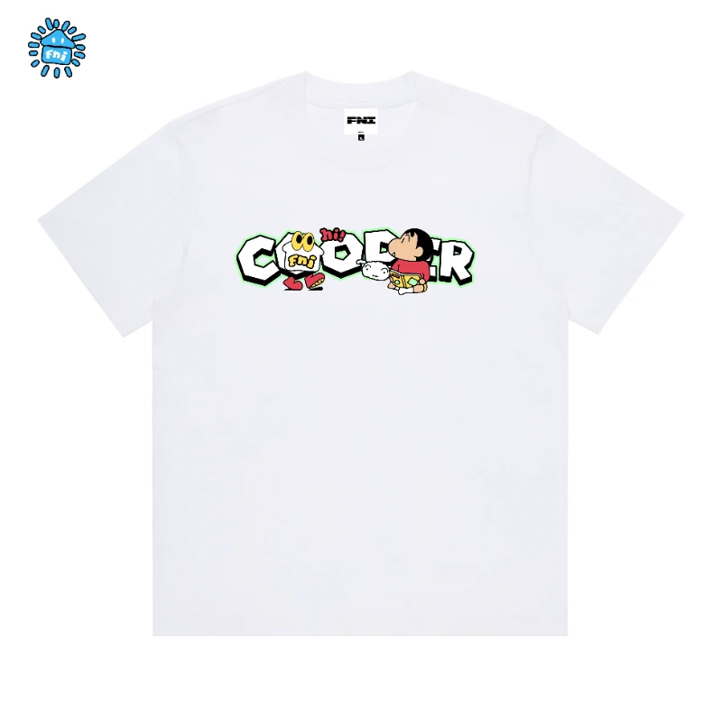 FNI Cooper系列（蜡笔小新）卡通趣味纯棉短袖男女同款t恤新款光变