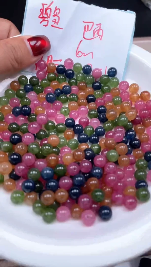 【闪购商品】碧玺颈饰未镶嵌w20碧*玺6mm*30颗