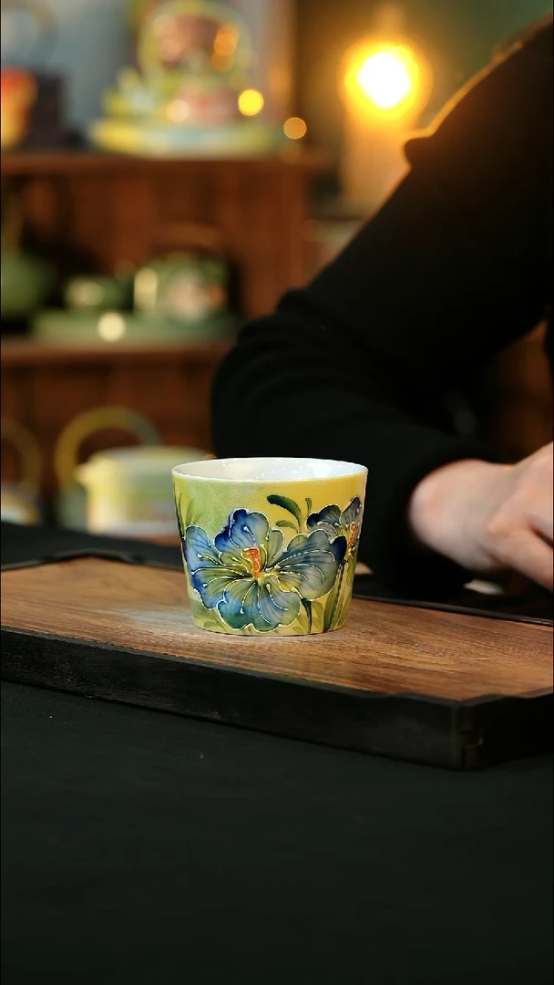 杯手绘心瓷陶瓷浮力