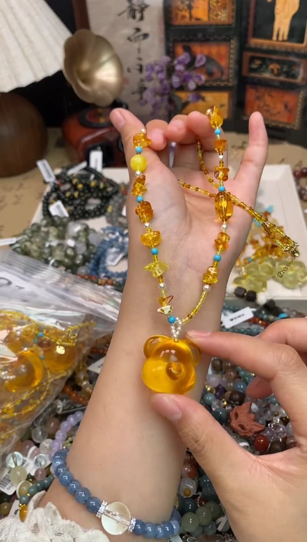 颈饰未镶嵌黄晶127人工二代