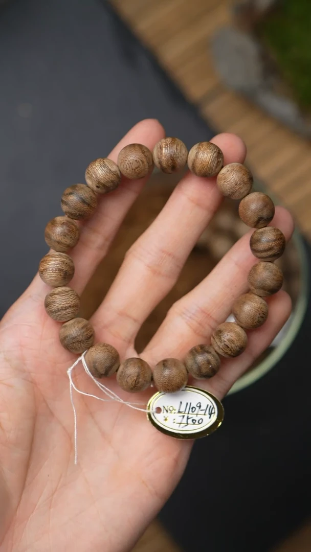 沉香手串L1109-14金三角黑棋11.5/11g