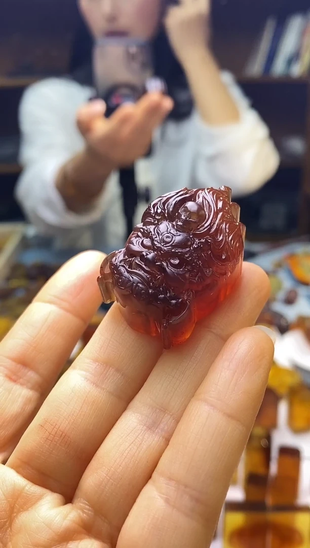 琥珀颈饰未镶嵌SN91-12（大黑天）