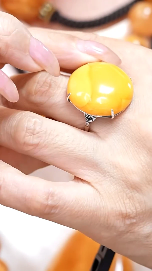 蜜蜡颈饰银S925镶嵌6590天然蜜蜡珠宝奇石云端妖孽全部保真