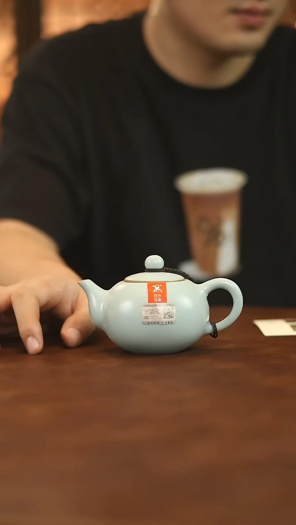 瓷片天青小茶壶小茶壶