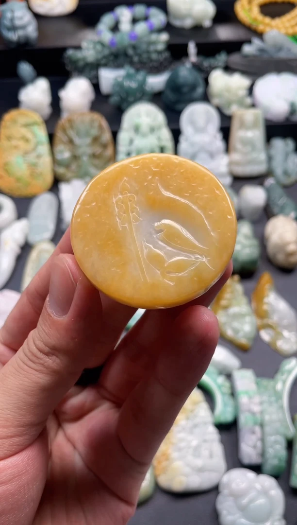 颈饰未镶嵌翡翠36  天然翡翠a货  悟道
