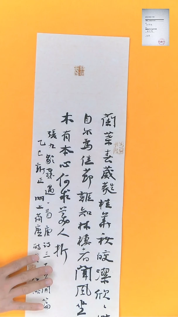 【闪购商品】书法江孝龙书法竖条屏张九龄17*69