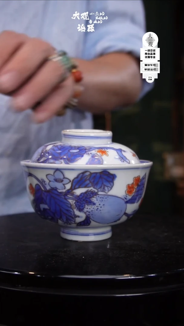 瓷片戳*儿大观论器盖碗