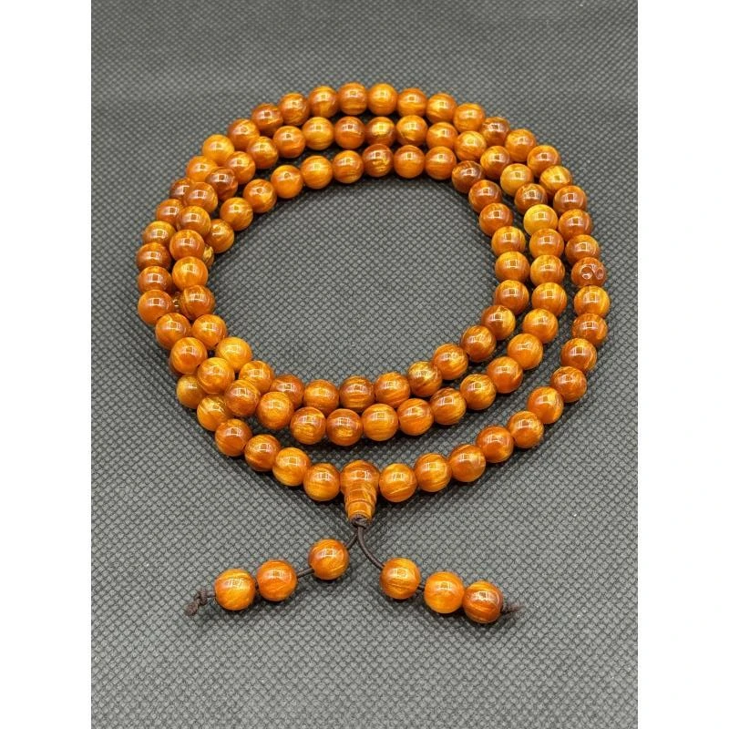 Y002金丝楠0.8*108金丝海柳精品手串