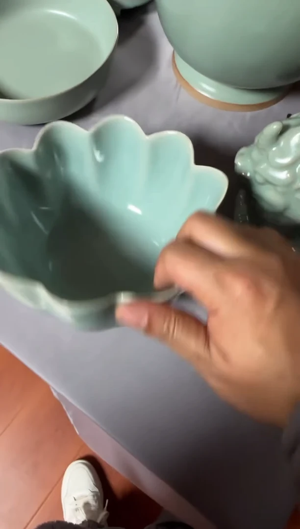 汝瓷平顶山汝瓷产品   莲花温碗