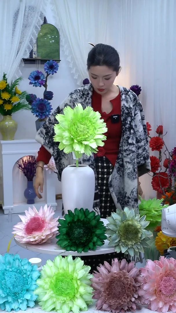 永生洋蓟亮绿单头【花心乱】8798