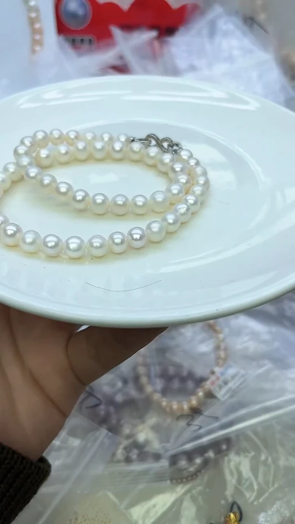 未镶嵌项链淡水珍珠白色系项链