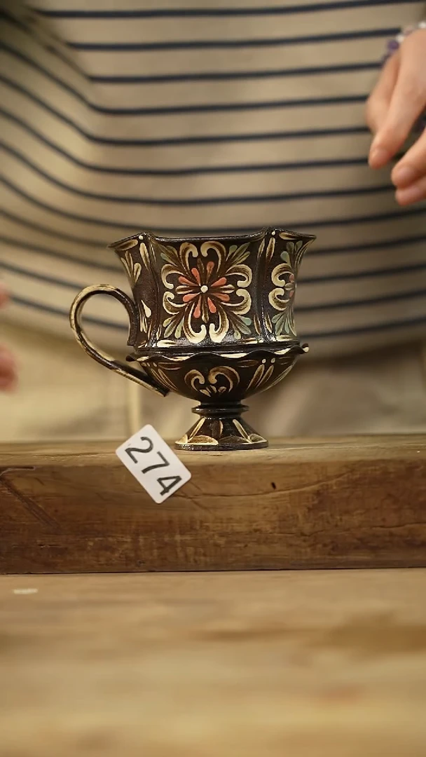 瓷片新品！设计师款手绘/咖啡杯、碟系列 听歌