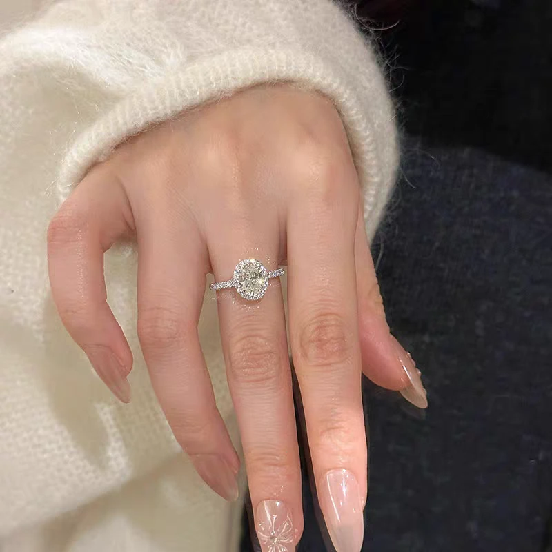 【南非高定】豪镶鸽子蛋闭口戒指2.0ct