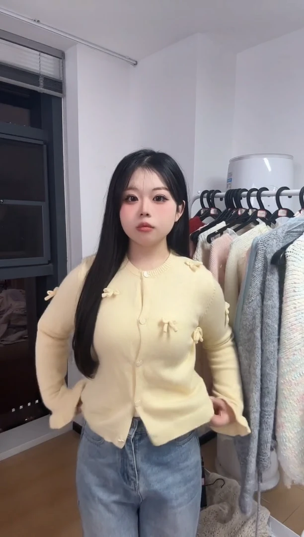 微胖女生毛衣孤品开衫上衣