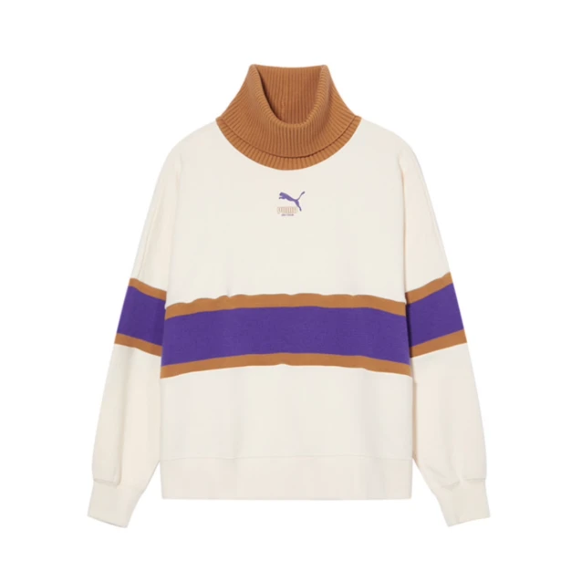 PUMA/彪马【大仓】女子立领复古针织休闲运动套头卫衣 537971-65-48