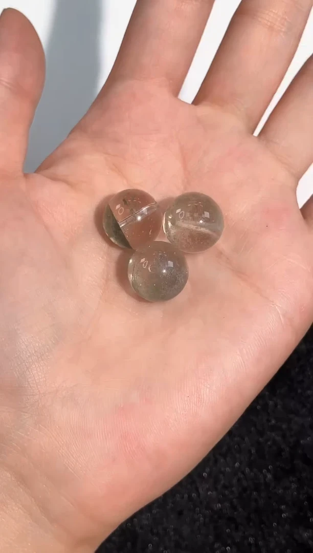 水晶手链未镶嵌59号绿幽灵单珠配件14m