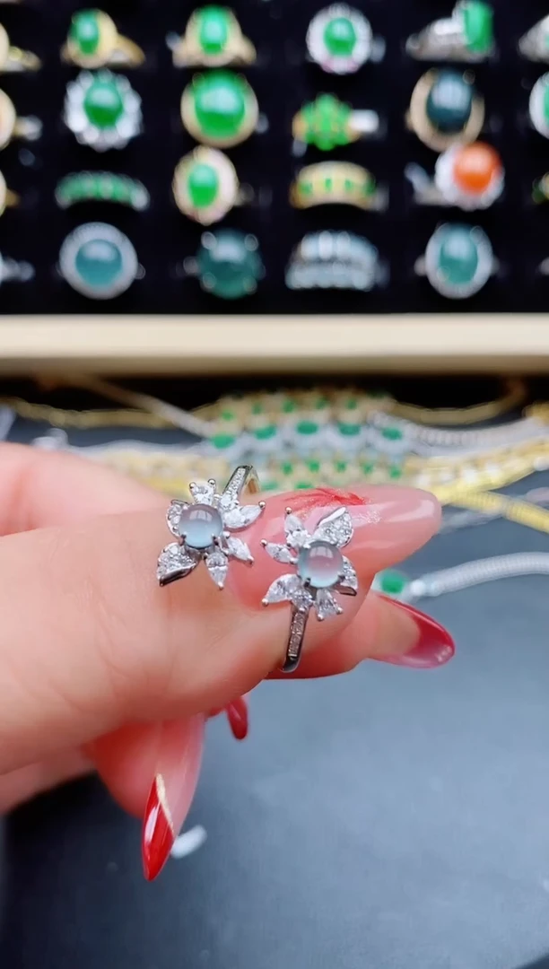 【闪购商品】翡翠戒指银S925镶嵌321321