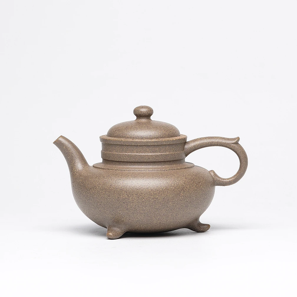 180毫升大水潭青段古卣傲雪壶宜兴紫砂黄龙山原矿