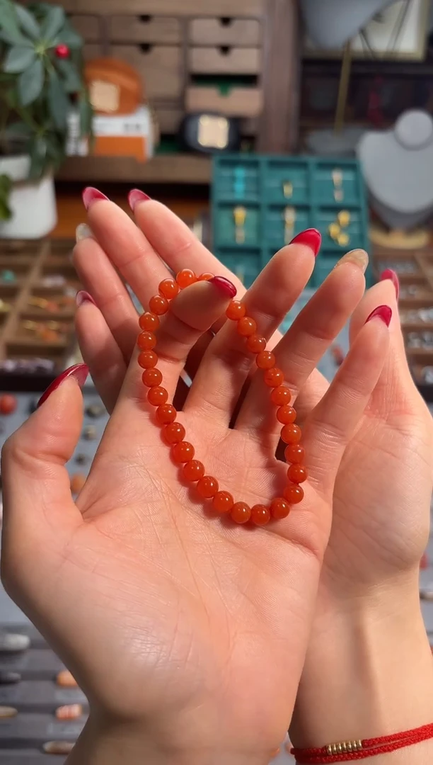 未镶嵌手串南红玛瑙南红单圈手串