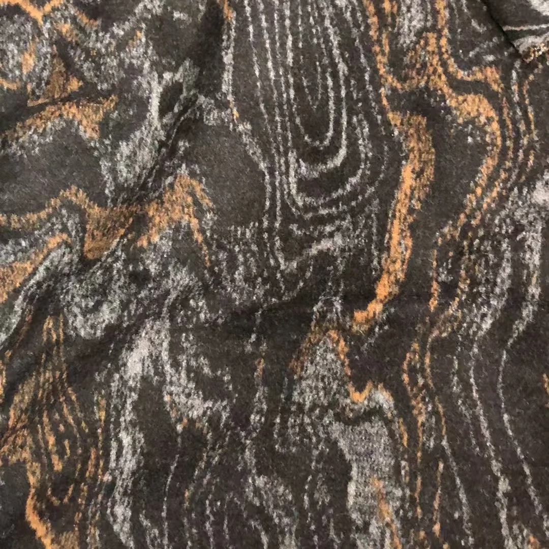 黑色湾湾织花奥羊绒  瀚翔高订服装面料