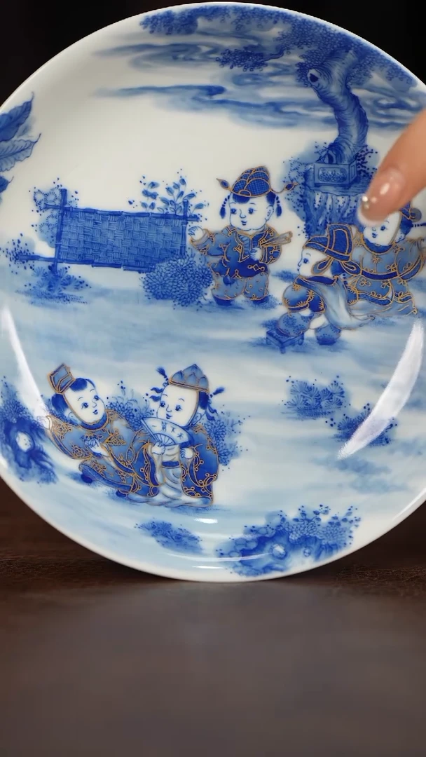 【闪购商品】晓剑窑青花童子壶承