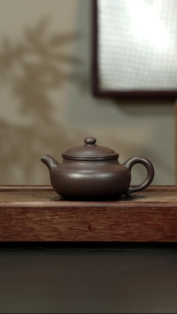 紫砂茶壶粗砂紫泥 仿古
