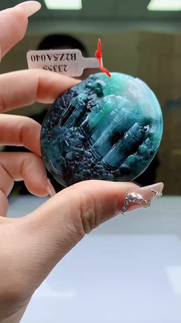 【闪购商品】定制翡翠未镶嵌4812ty-毛货挂件