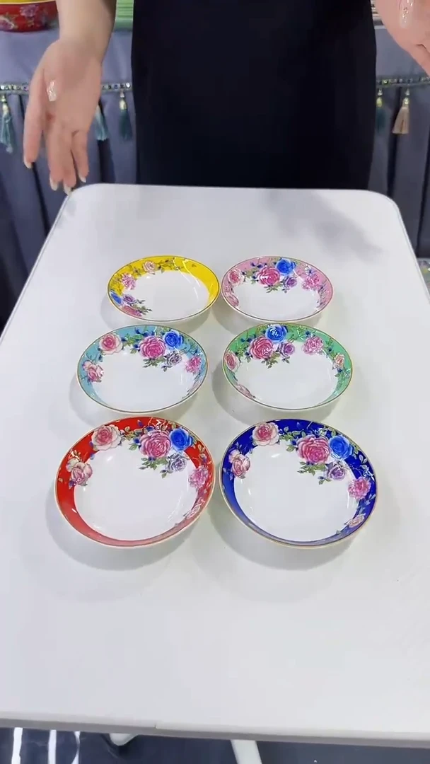 瓷片3.5英寸小味碟6个景德镇陶瓷