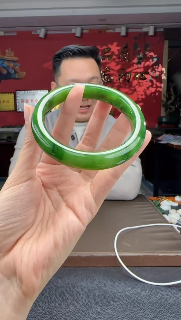 未镶嵌手镯和田玉碧玉正装镯53-60