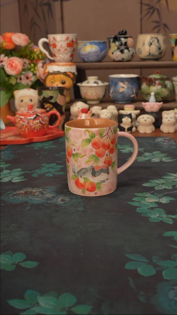 百万  荔枝猫猫马可杯