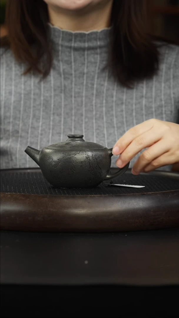 茶壶紫砂28 黄飞 柴烧天青 瓦当