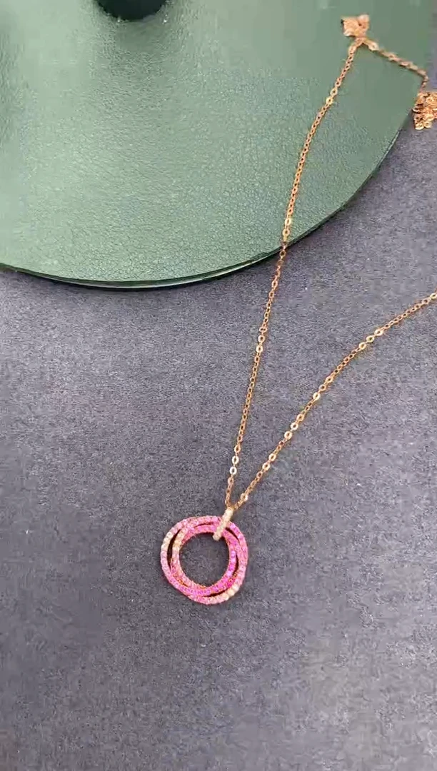 【闪购商品】红宝石套链18K金镶嵌60分红宝石套链