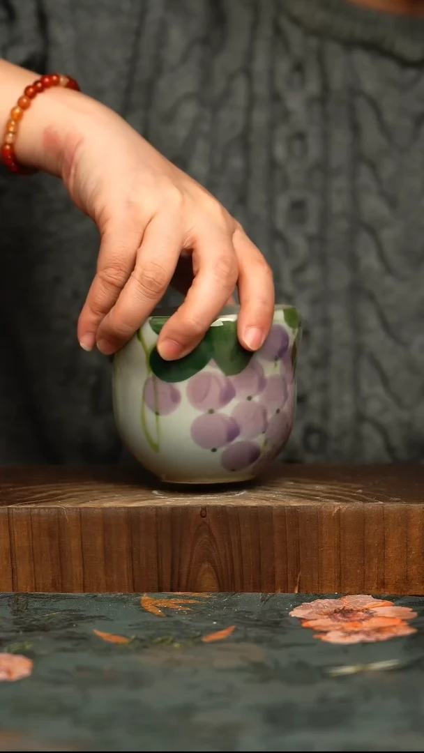 杯釉下彩手工手绘同款陶器