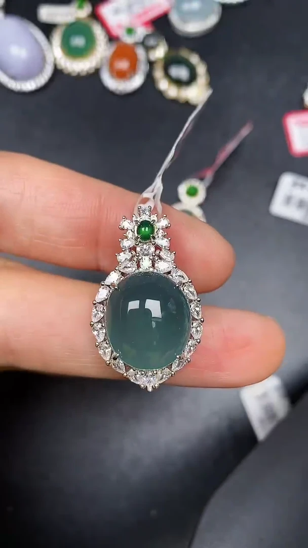 银S925镶嵌戒指翡翠1640