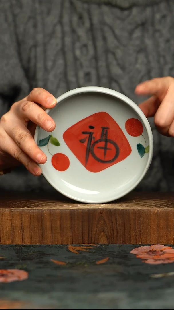 杯釉下彩手工手绘同款陶器