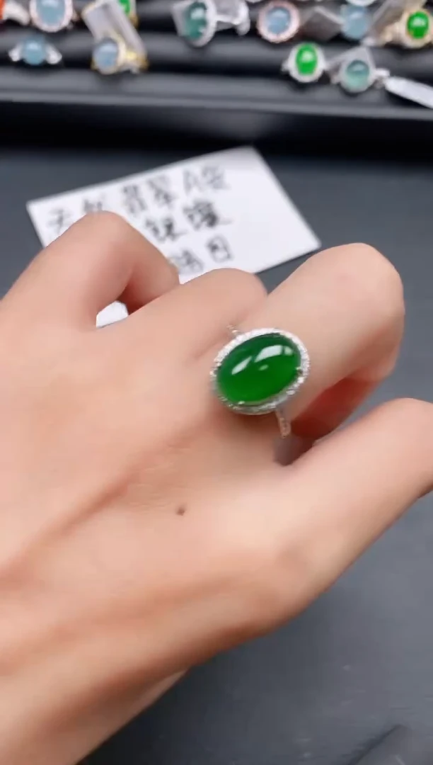 银S925镶嵌戒指翡翠1111