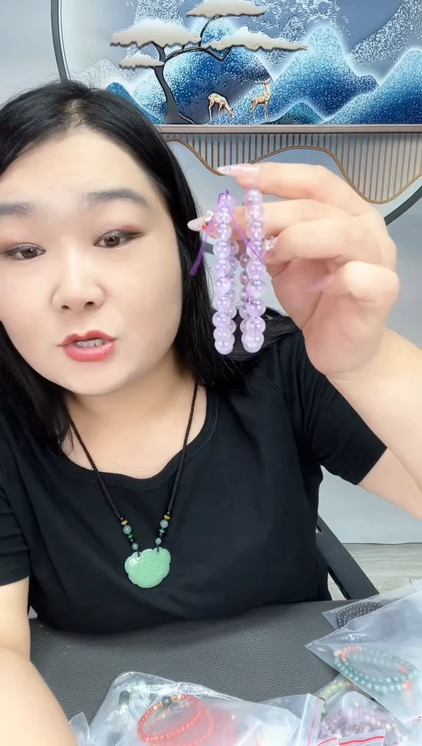 颈饰未镶嵌紫晶紫水晶手串