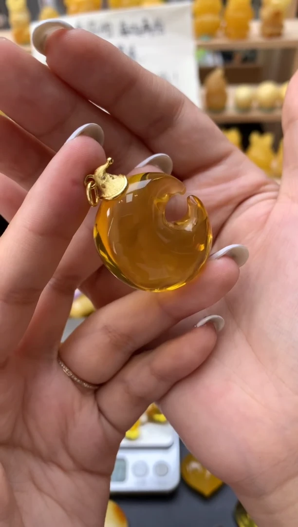 琥珀银S925镶嵌珠宝奇石103琥珀蜜蜡微瑕