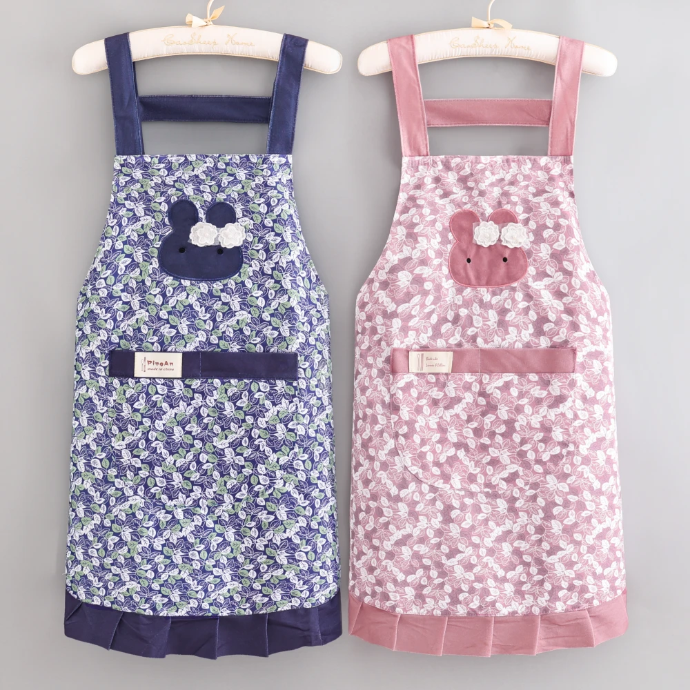 舒适防水耐穿围腰防油围裙家用厨房做饭罩衣餐饮干活可外穿工作服