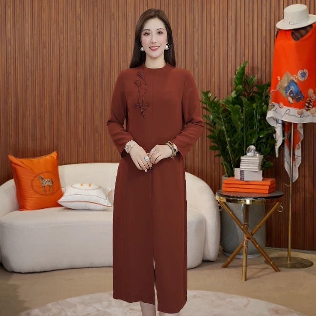 【七景超级太太】2025早春新款女士气质优雅连衣裙SL25085