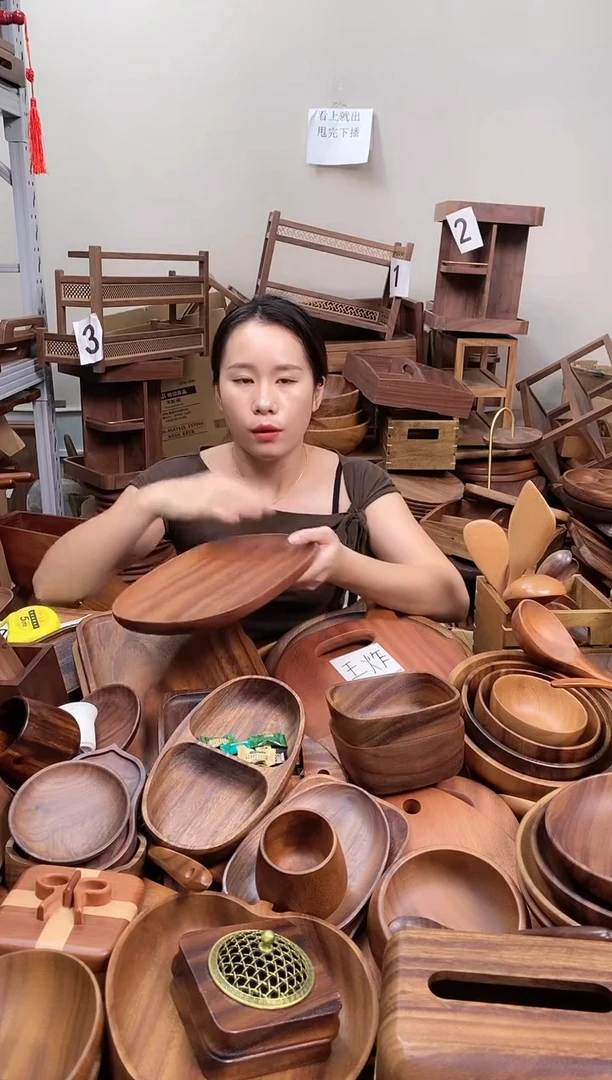 乌檀木异形盘30*20*2cm