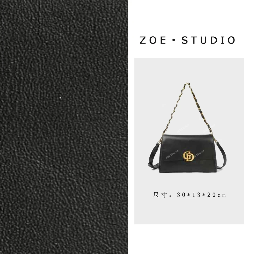 【佐伊甄选】BF-66735-黑色轻奢女士时尚小众真皮单肩挎包