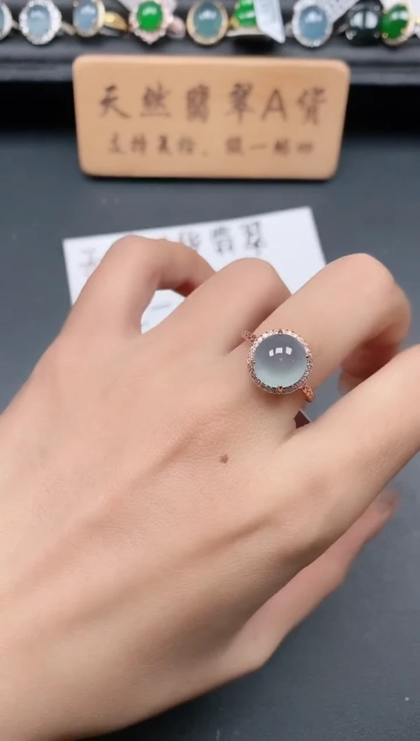 银S925镶嵌戒指翡翠111