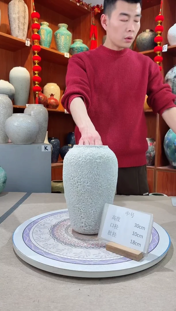 【闪购商品】瓶精品陶瓷花瓶 无花 白泡中号
