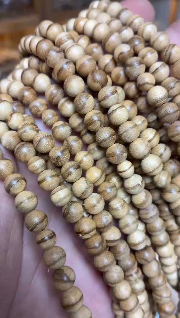 沉香手串 达拉干圆珠长串虎皮纹0.7多样性发其一