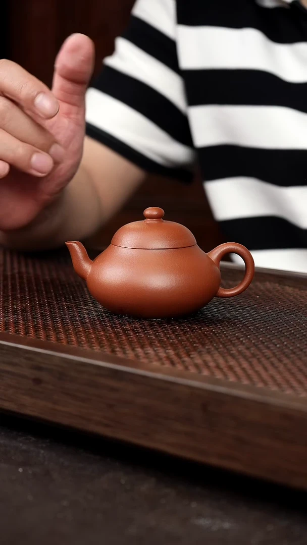茶壶紫砂朱泥矮梨