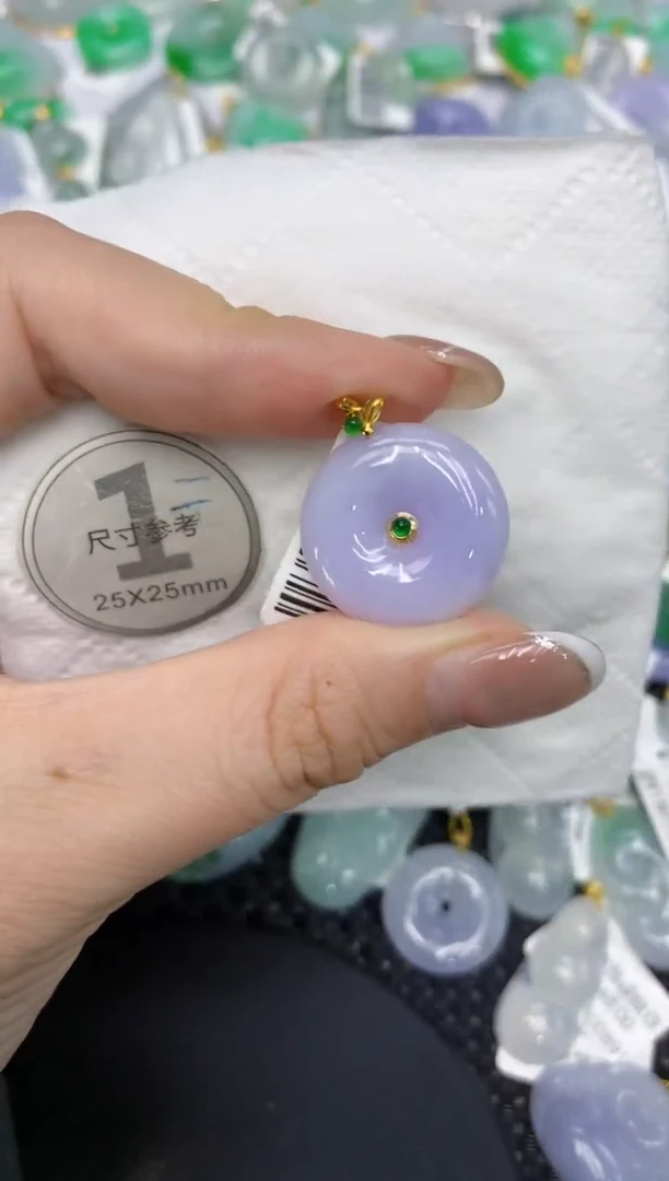 颈饰18K金镶嵌翡翠11111111
